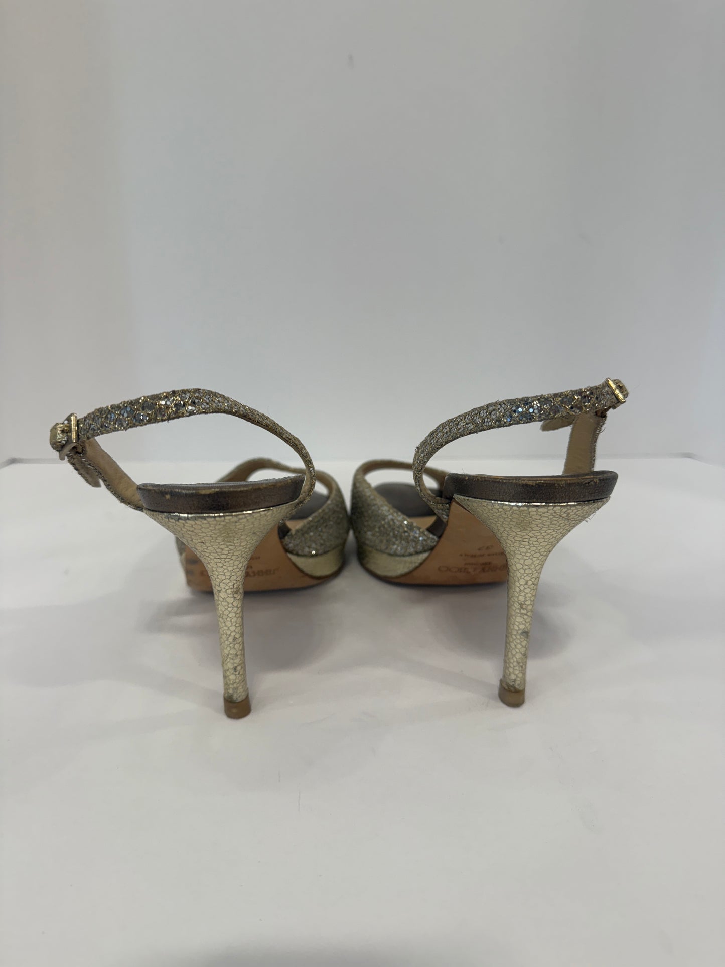 JIMMY CHOO Sparly High Heel Sandals / 7-EU37