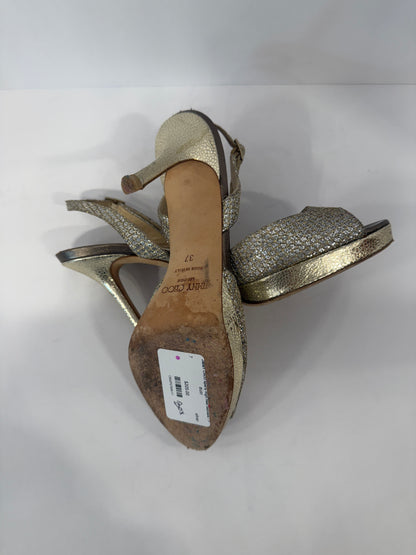 JIMMY CHOO Sparly High Heel Sandals / 7-EU37