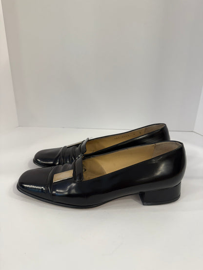 GUCCI Square Leather Flat Loaffers/ US 6-EU36