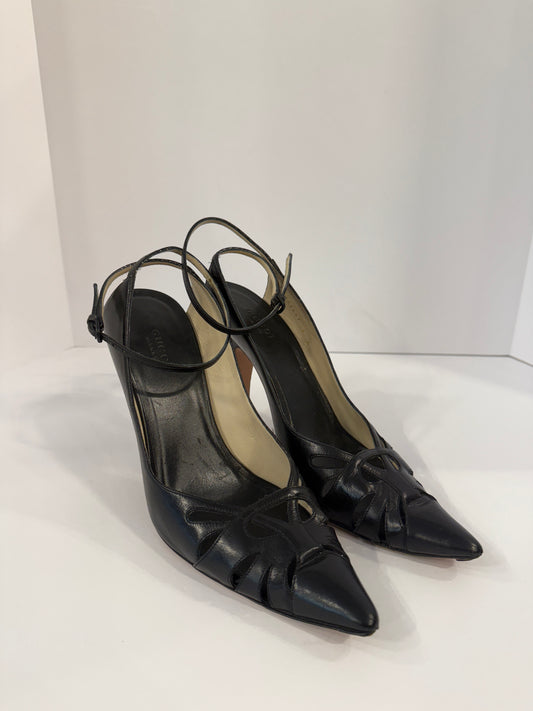 GUCCI Leather pointed Escarpins/ US:9-EU:39