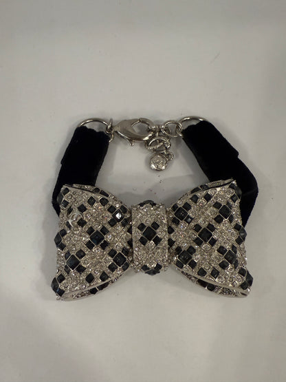 CHANEL Crystal and Velvet Bow Bracelet