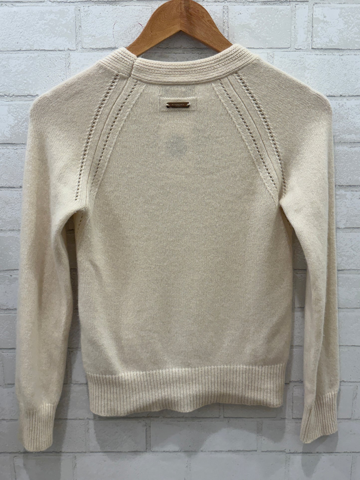 BURBERRY Off White Cashemere Sweater / S