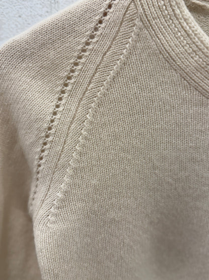 BURBERRY Off White Cashemere Sweater / S