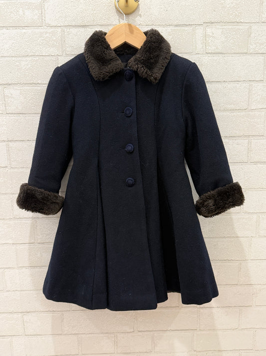 STEPHANIE MATHEWS Button Up Wool Coat/ 3Y