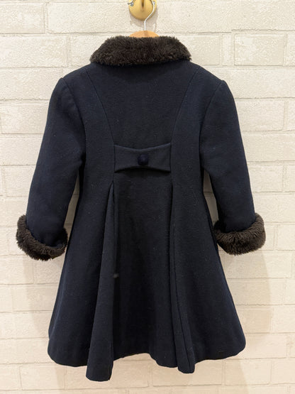 STEPHANIE MATHEWS Button Up Wool Coat/ 3Y