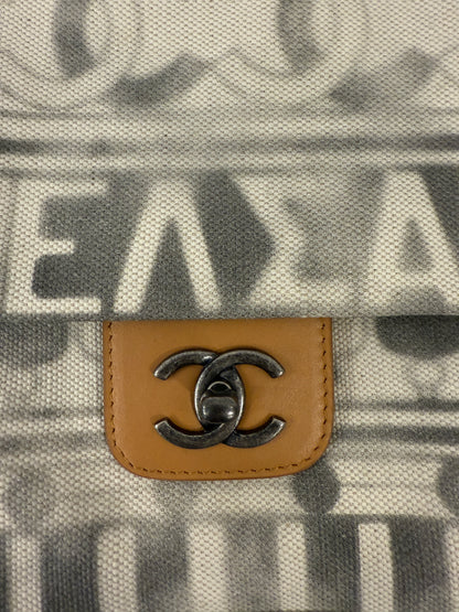 CHANEL Large Canvas Iliad Flap Clutch / OS