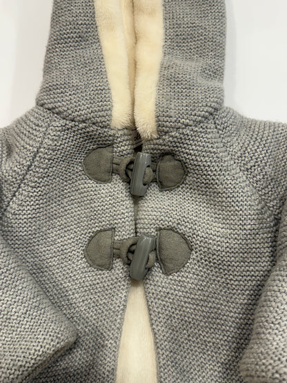 TARTINE ET CHOCOLAT Button up Cardigan With Faux Fur inside/ 3M