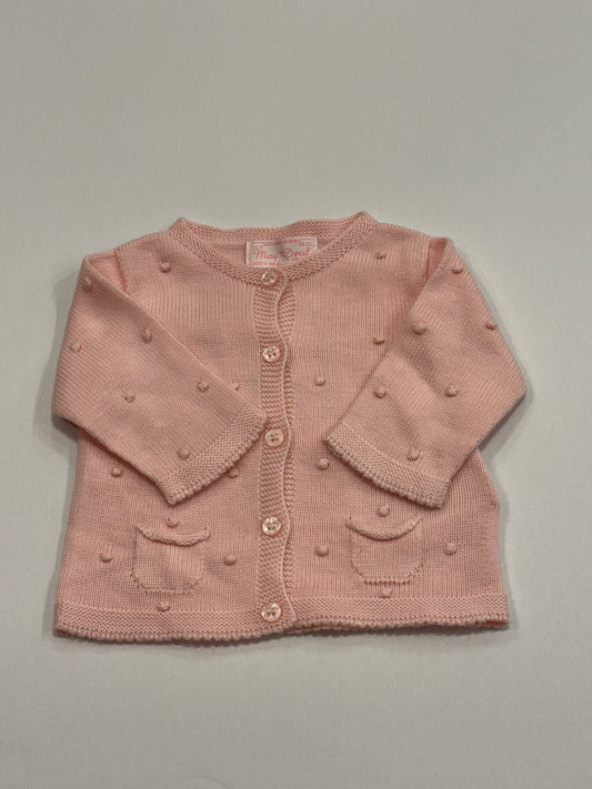 MAYORAL Cotton Set: Button Up Cardigan + Pants/ 0-1M