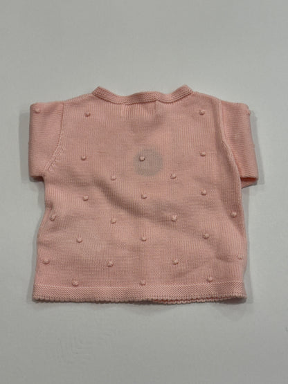 MAYORAL Cotton Set: Button Up Cardigan + Pants/ 0-1M
