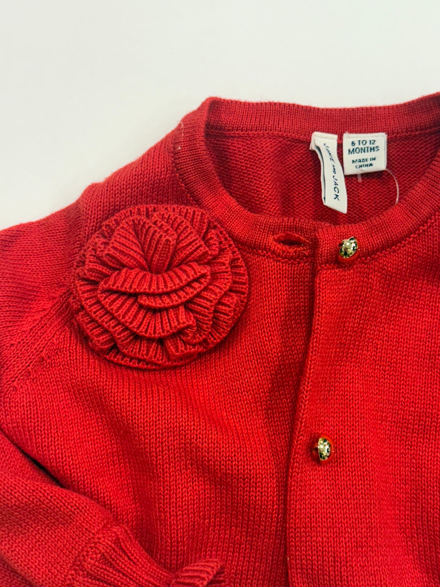 JANIE AND JACK Cropped Cardigan LS / 6-12M