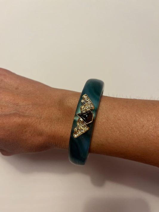 ALEXIS BITTAR Lucite Turquoise Studded Bracelet