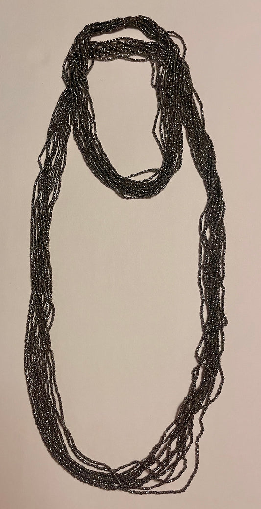 NO BRAND Long Multi-Strand Glass Beaded Necklace