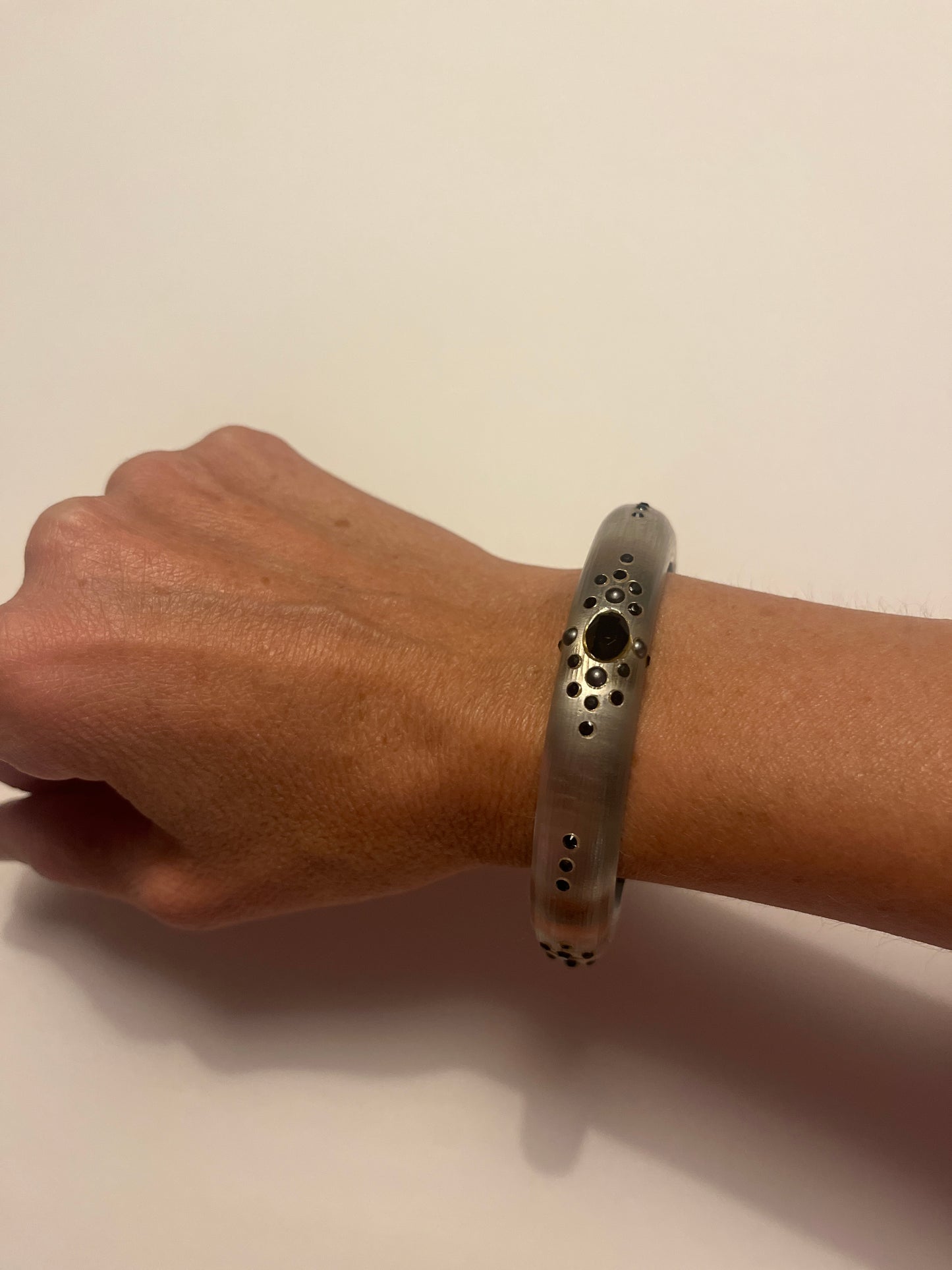 ALEXIS BITTAR Confetti Crystal Lucite Hinge Bracelet