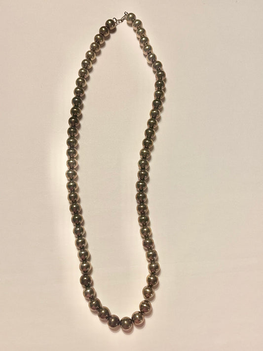 NO BRAND Silver Beads Long Necklace