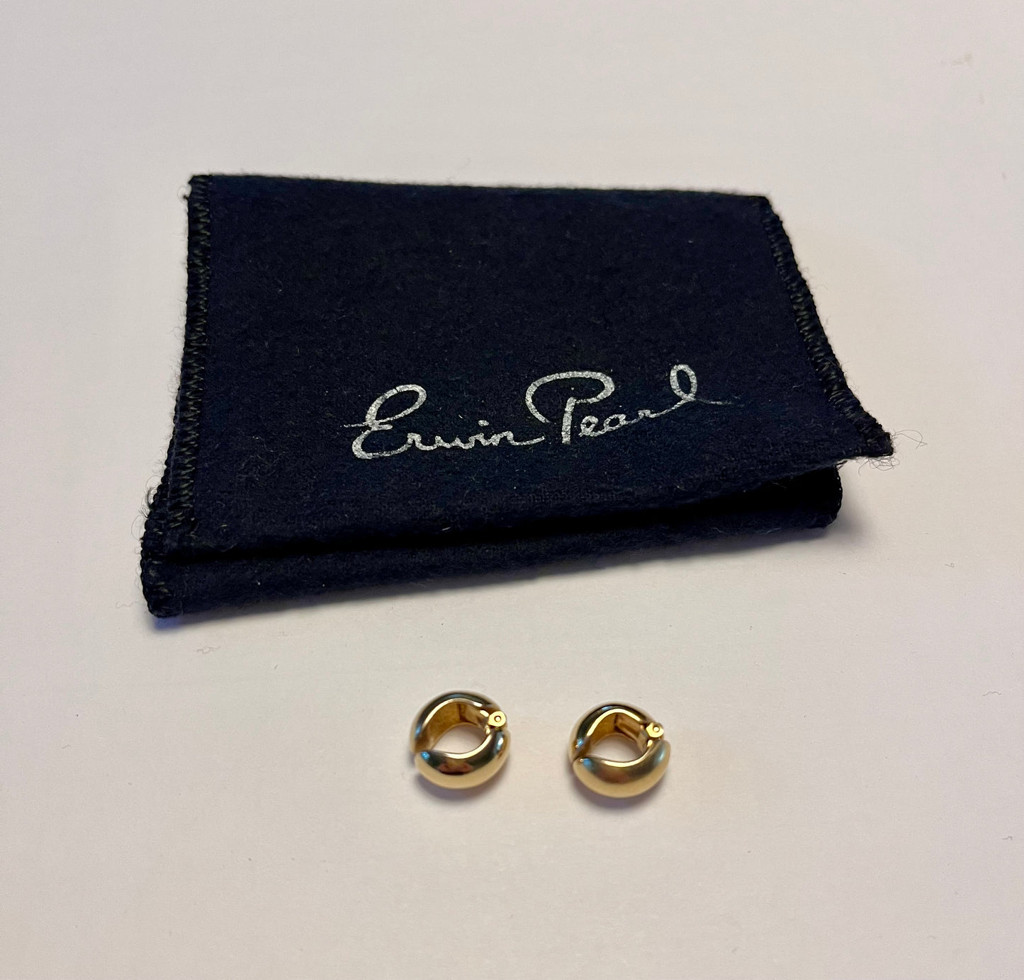 ERWIN PEARL Gold Huggie Clip-on Earrings