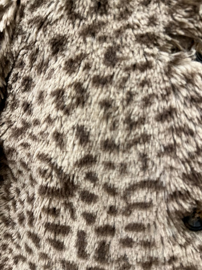 BONTON Leopard Faux Fur Coat / 6Y