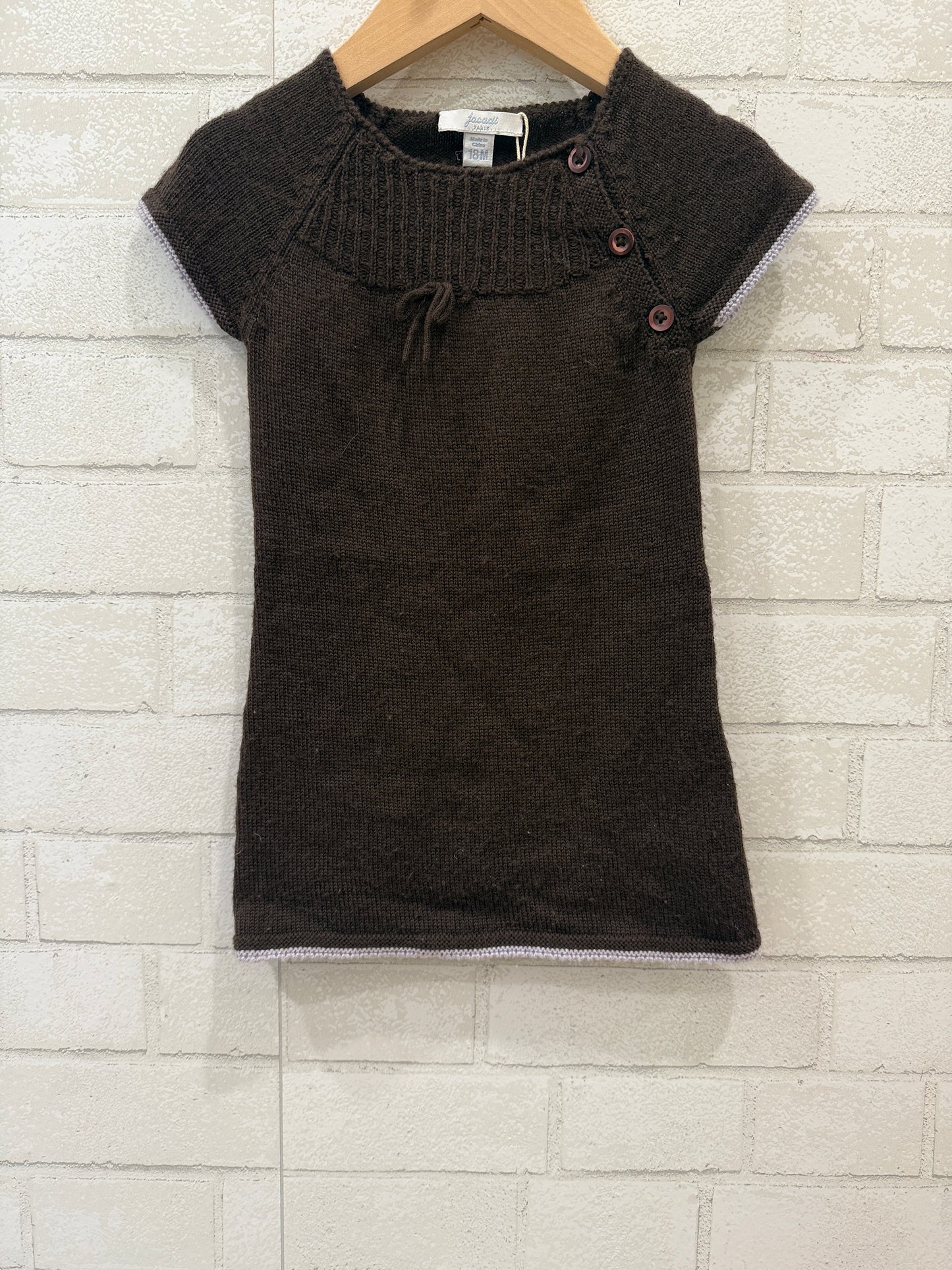 JACADI knitted ss dress / 18m