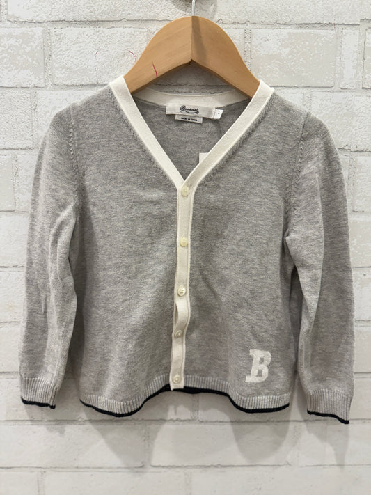 BONPOINT Button Up Cardigan With B/ 3Y