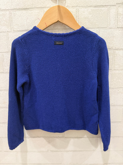 CATIMINI Button up Blue With Cloud Cardigan/ 3Y