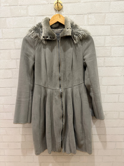ARMANI EXCHANGE Velvet Midi Zipped Coat/XS-34