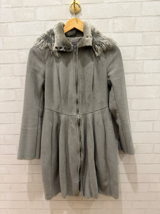 ARMANI EXCHANGE Velvet Midi Zipped Coat/XS-34