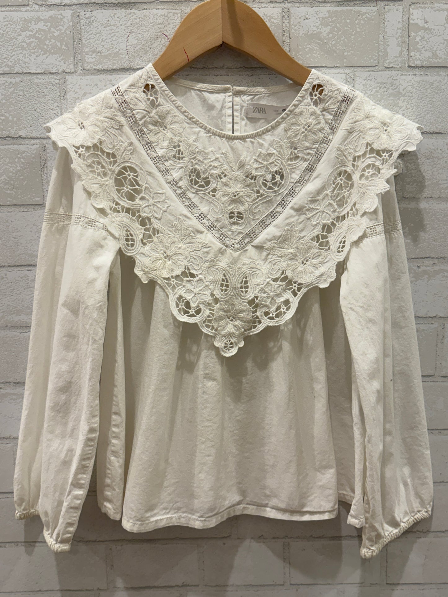 ZARA LS Embroided Blouse/ 9Y