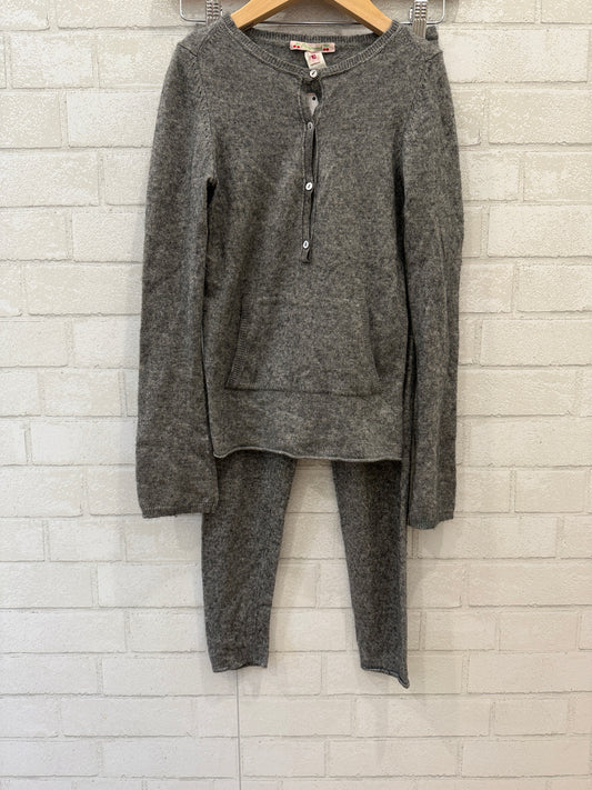 BONPOINT Set Cashemere Button up Sweater+Pant/ 10Y