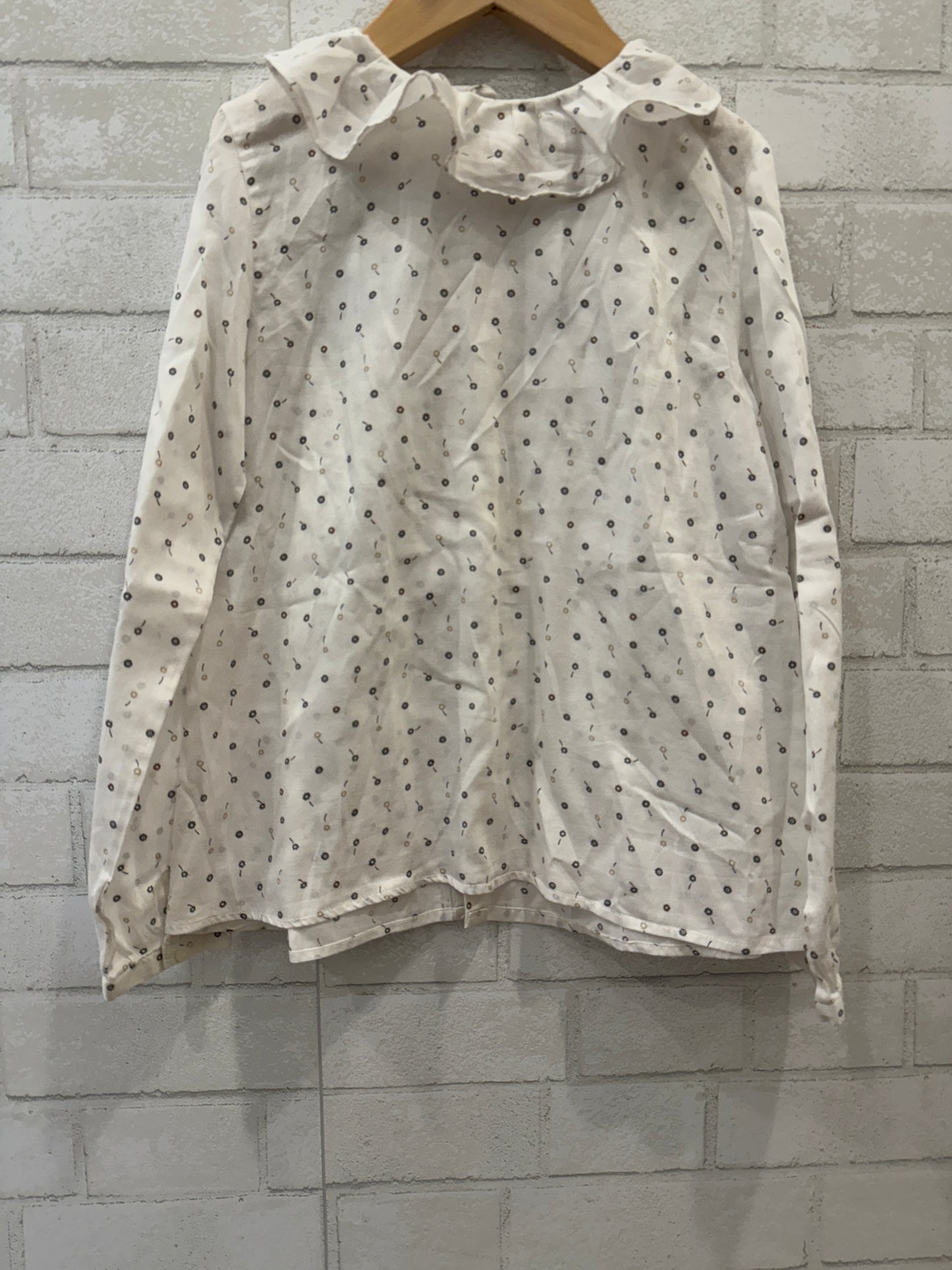 JACADI LS Button up In The Back Blouse/ 10Y