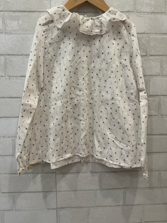 JACADI LS Button up In The Back Blouse/ 10Y