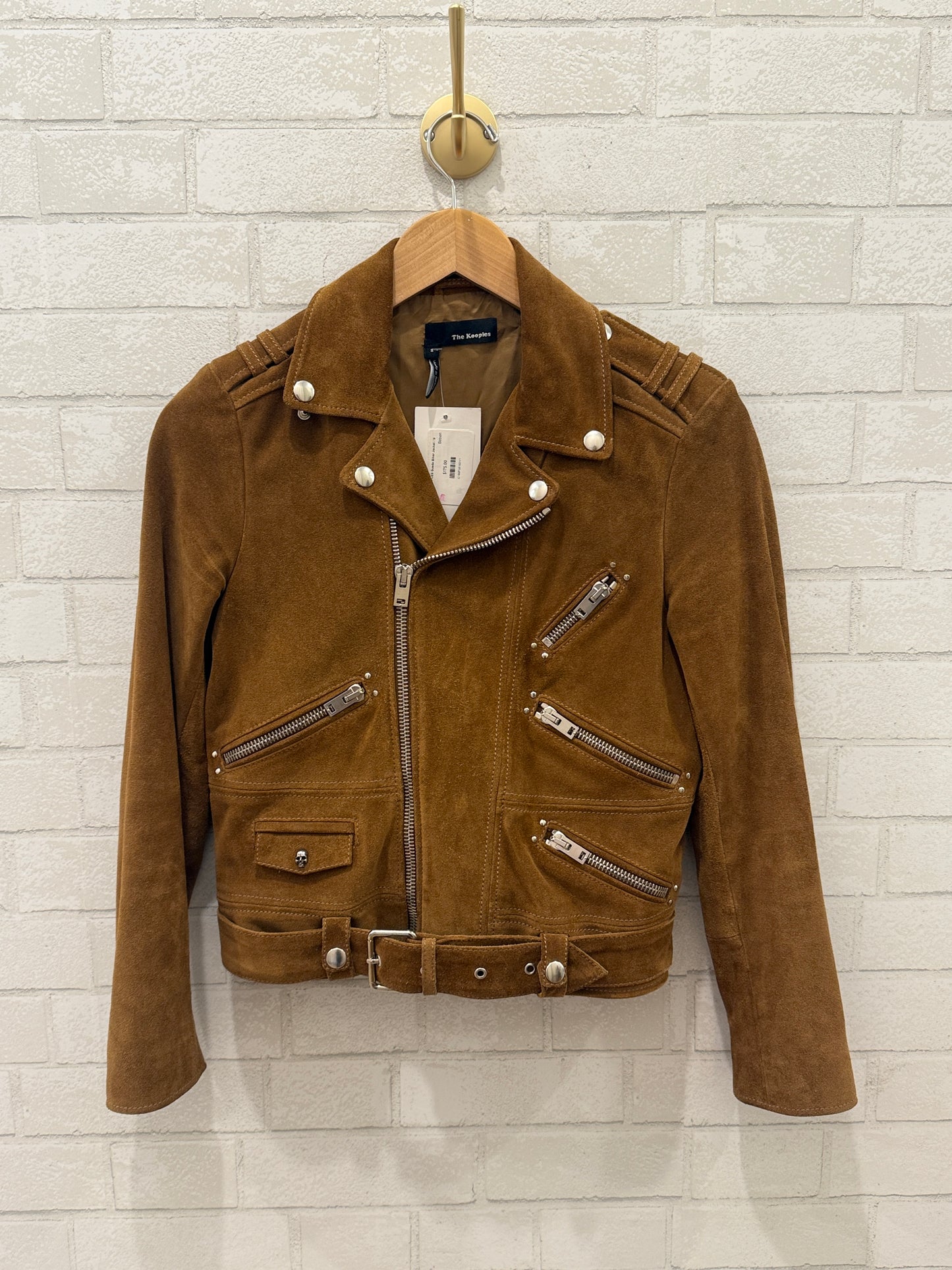 THE KOOPLES Suede Biker Jacket / S