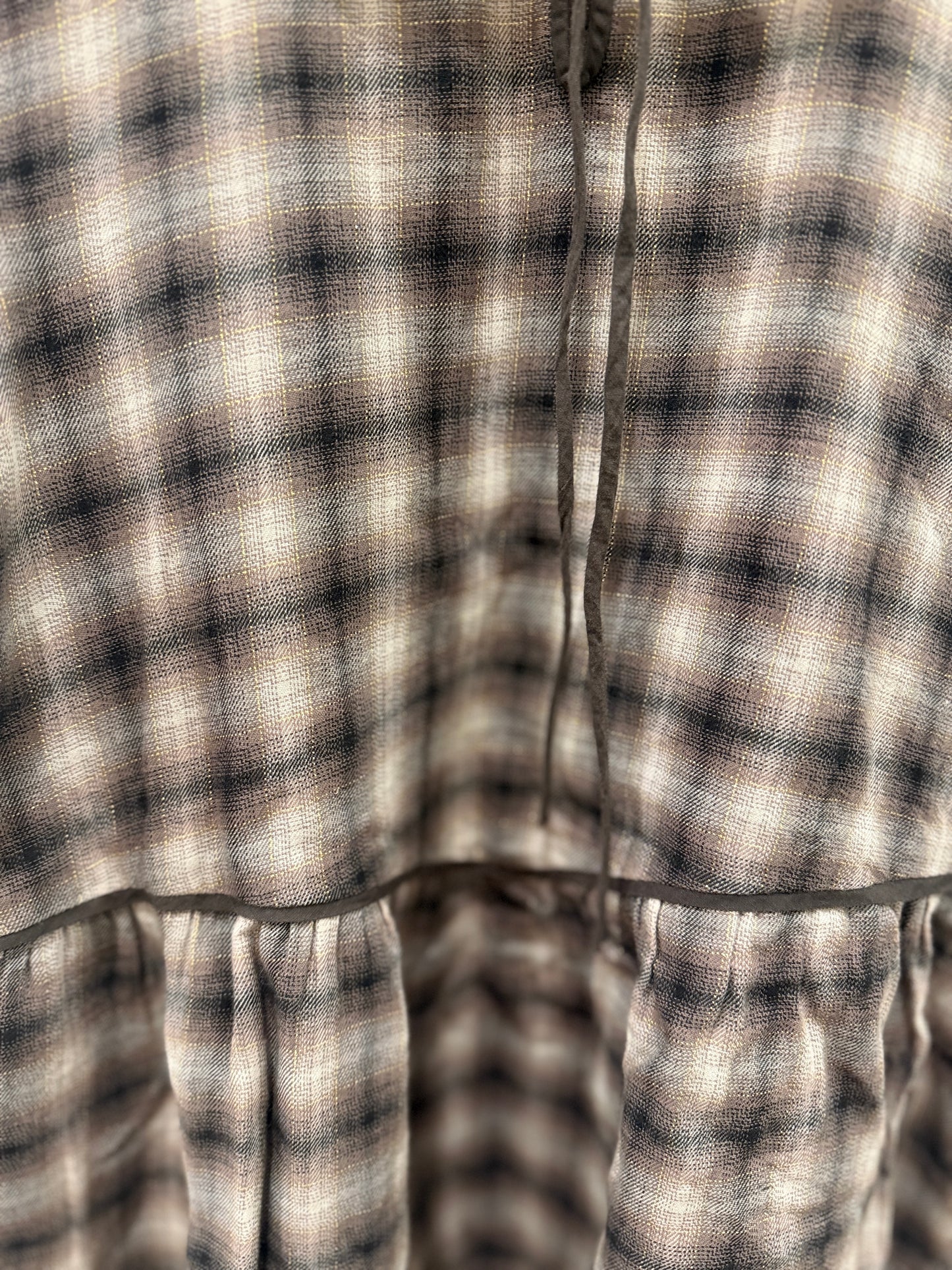 BONPOINT Plaid Peter Pan Collar Blouse / 12Y