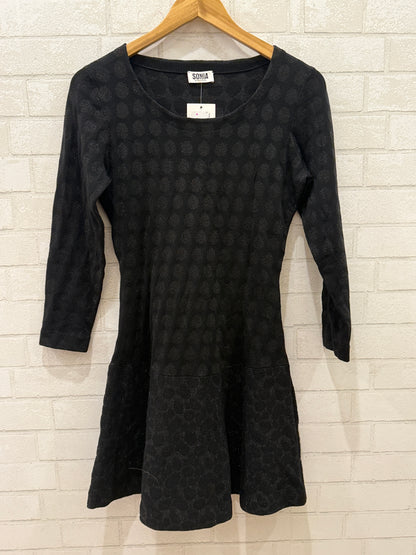 SONIA RYKIEL Metallic Dot LS Dress / M