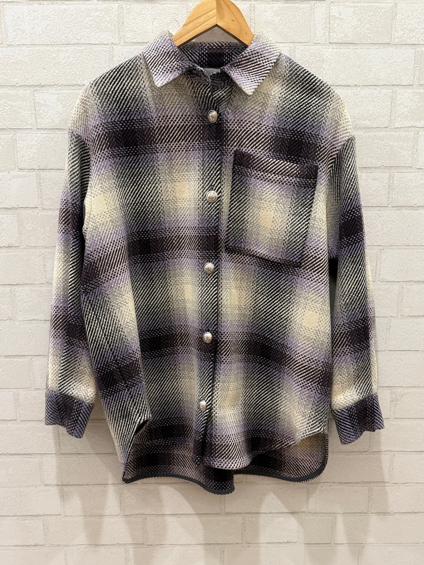 MAJE Tartan Shirt/ US S-EU36
