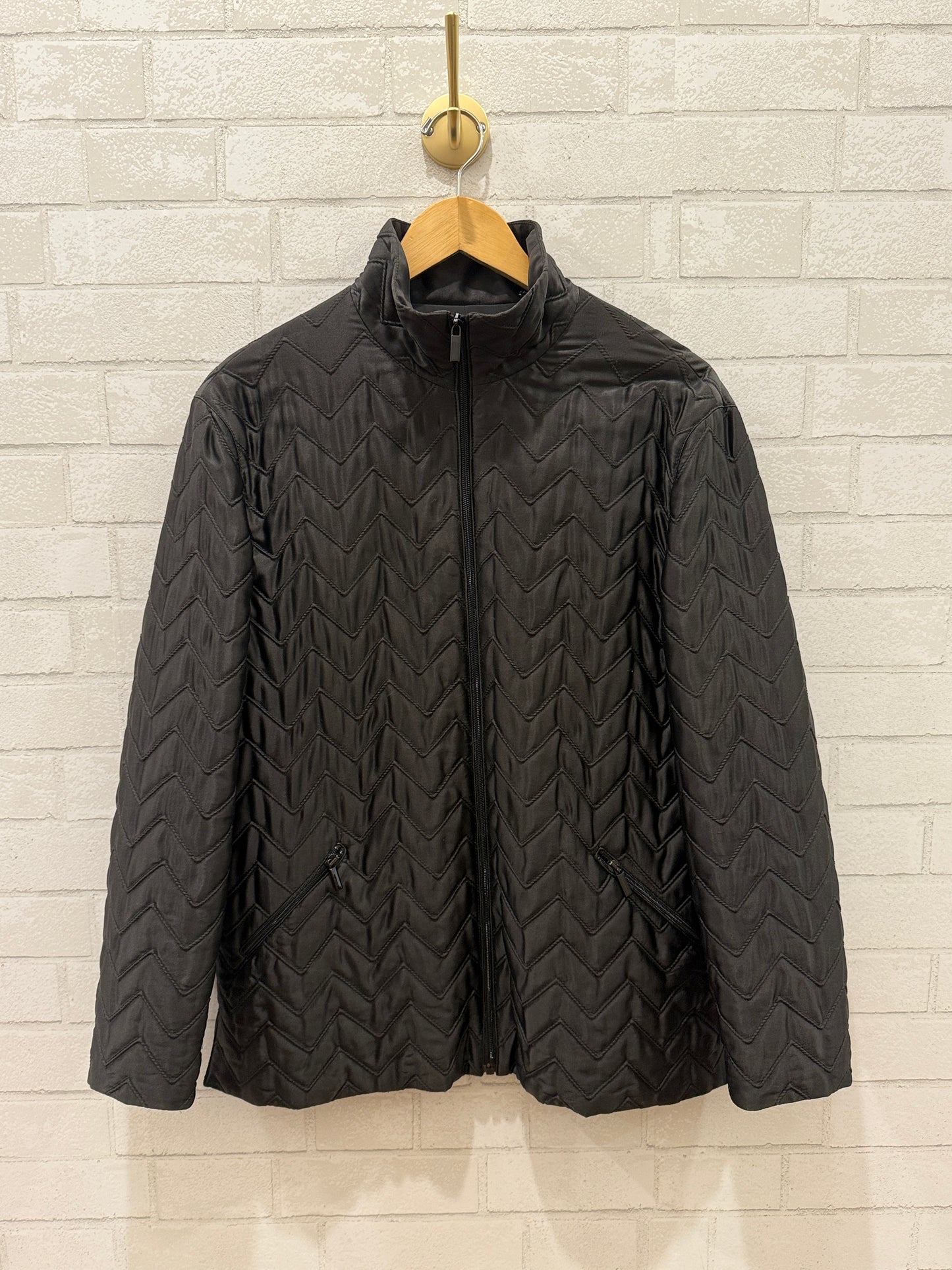 ARMANI COLLEZIONI Quilted High Collar Jacket / M-US6