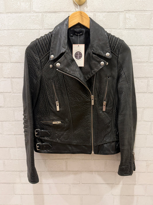 THE KOOPLES Lambskin Leather Perfecto Jacket/M
