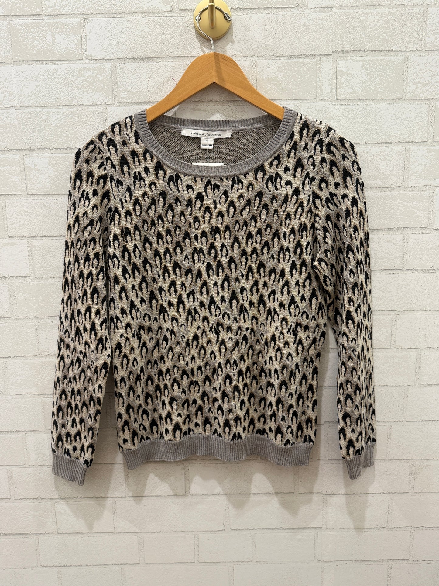 DVF Wool Cheetah Sweater/S