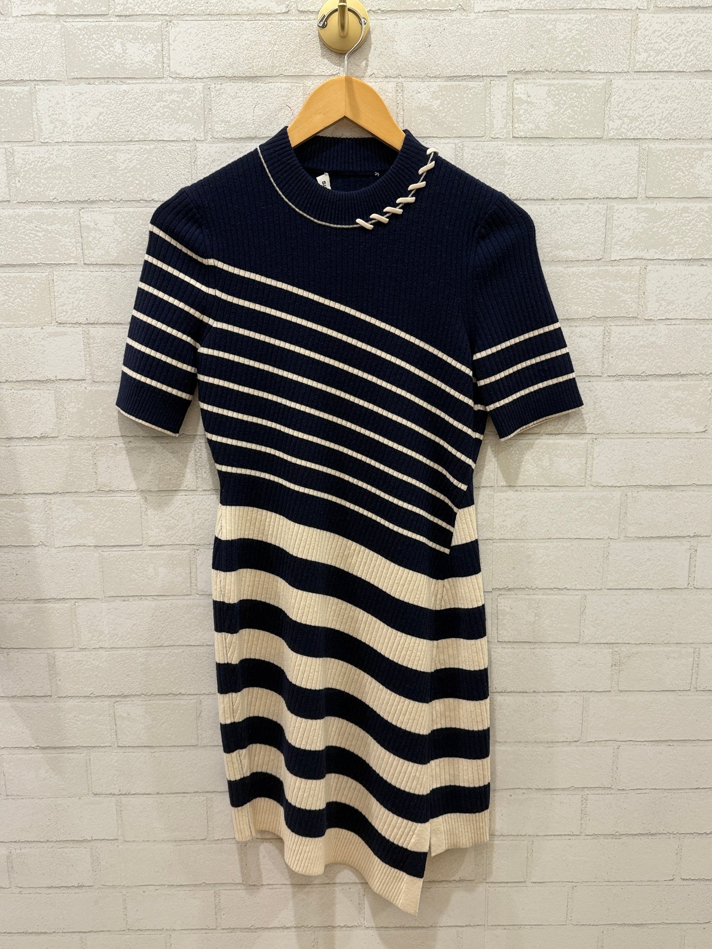SIMKHAI NWT SS Stripe Knitted Midi Dress/S
