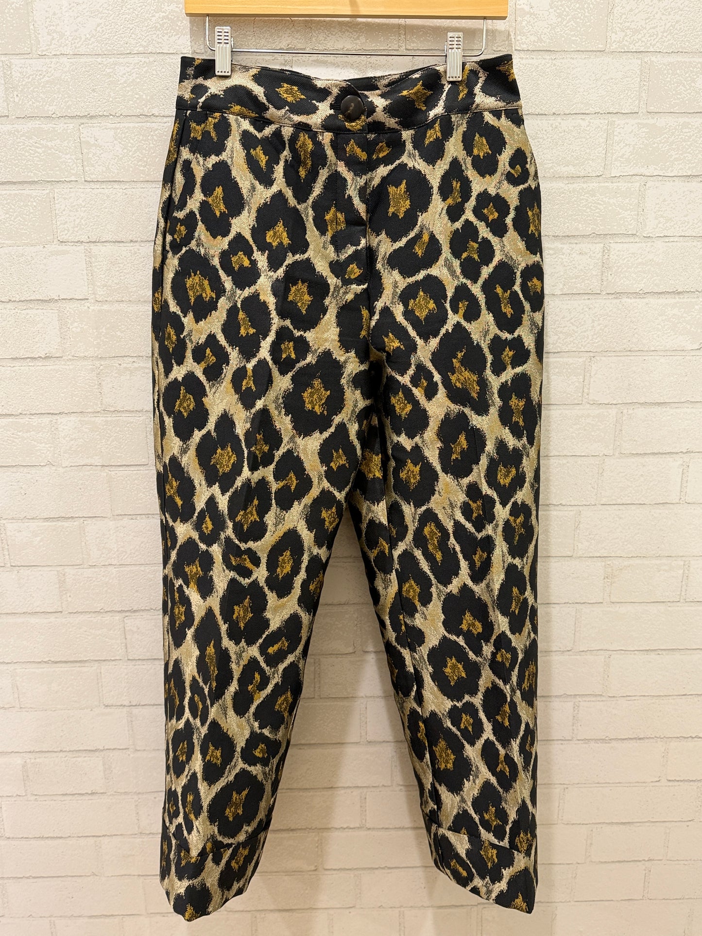 SEZANE Shiny Leopard Print  Pants / M-EU40