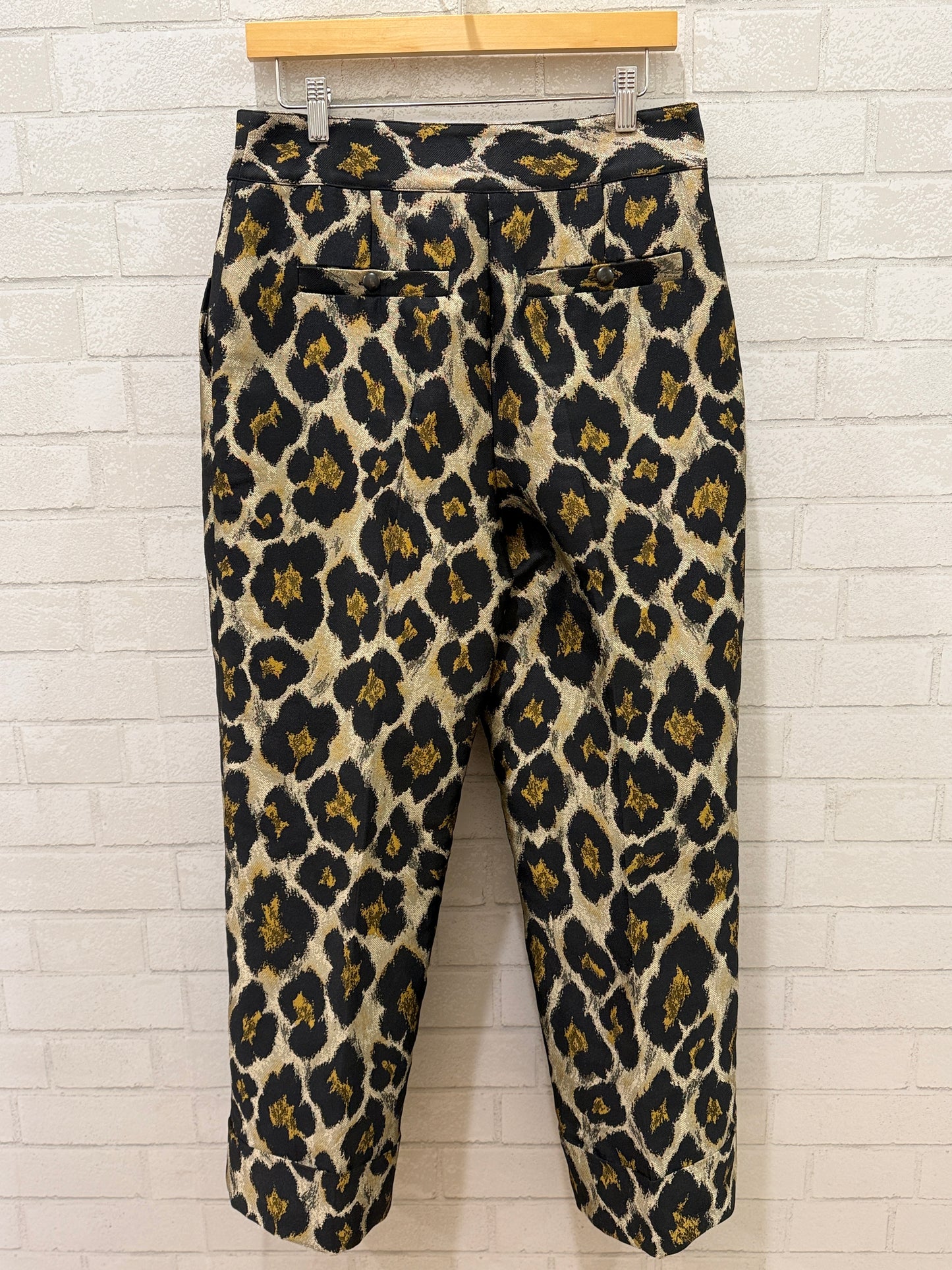 SEZANE Shiny Leopard Print  Pants / M-EU40