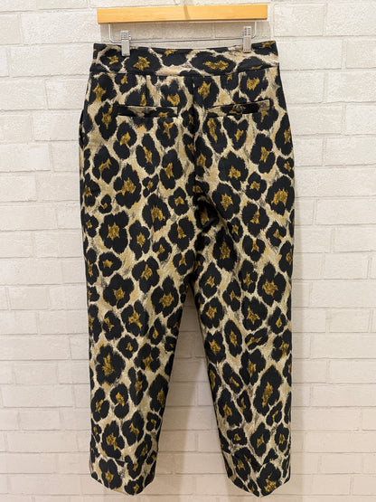 SEZANE Shiny Leopard Print  Pants / M-EU40