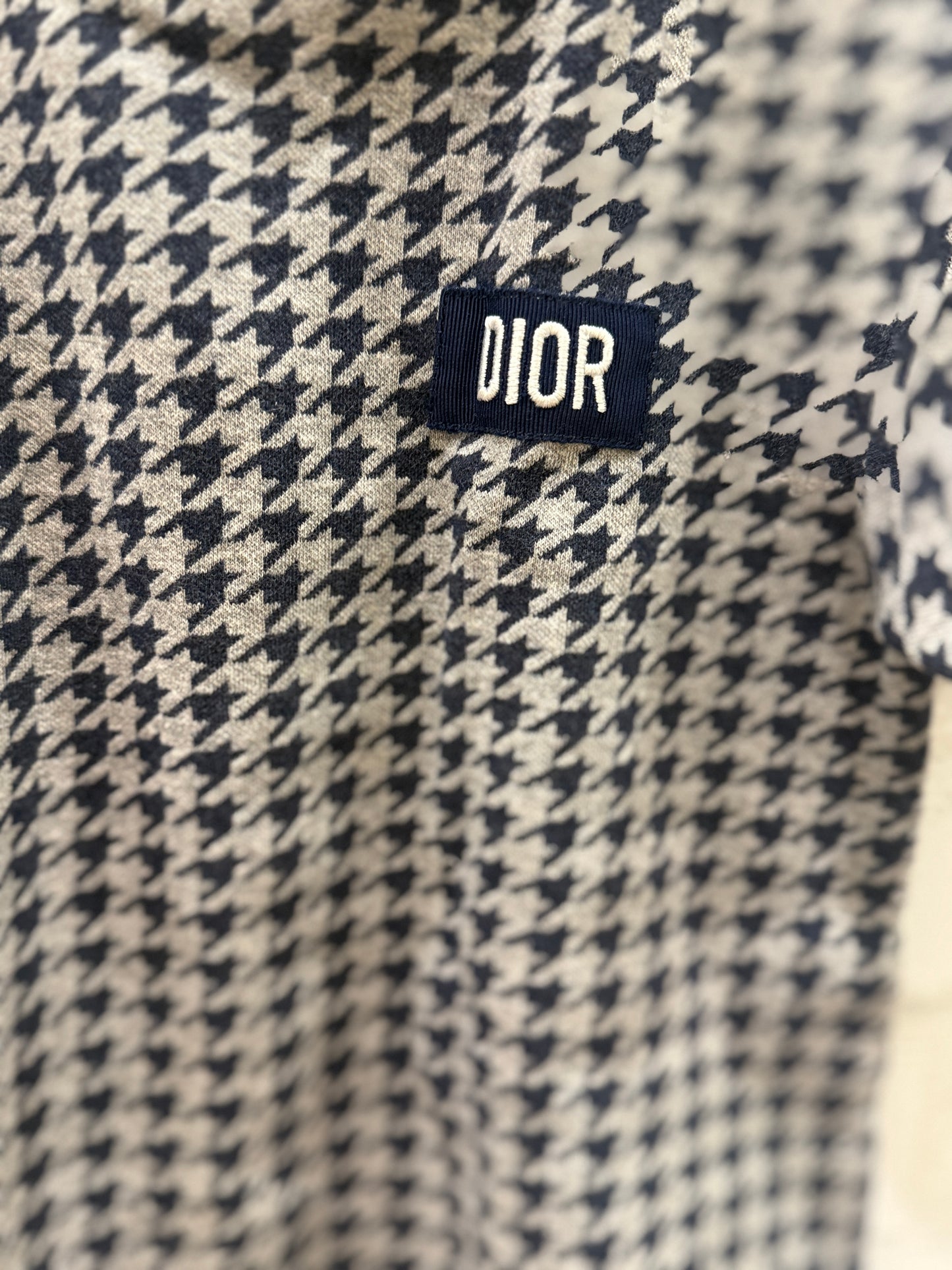 CHRISTIAN DIOR Houndstooth TShirt / 4Y