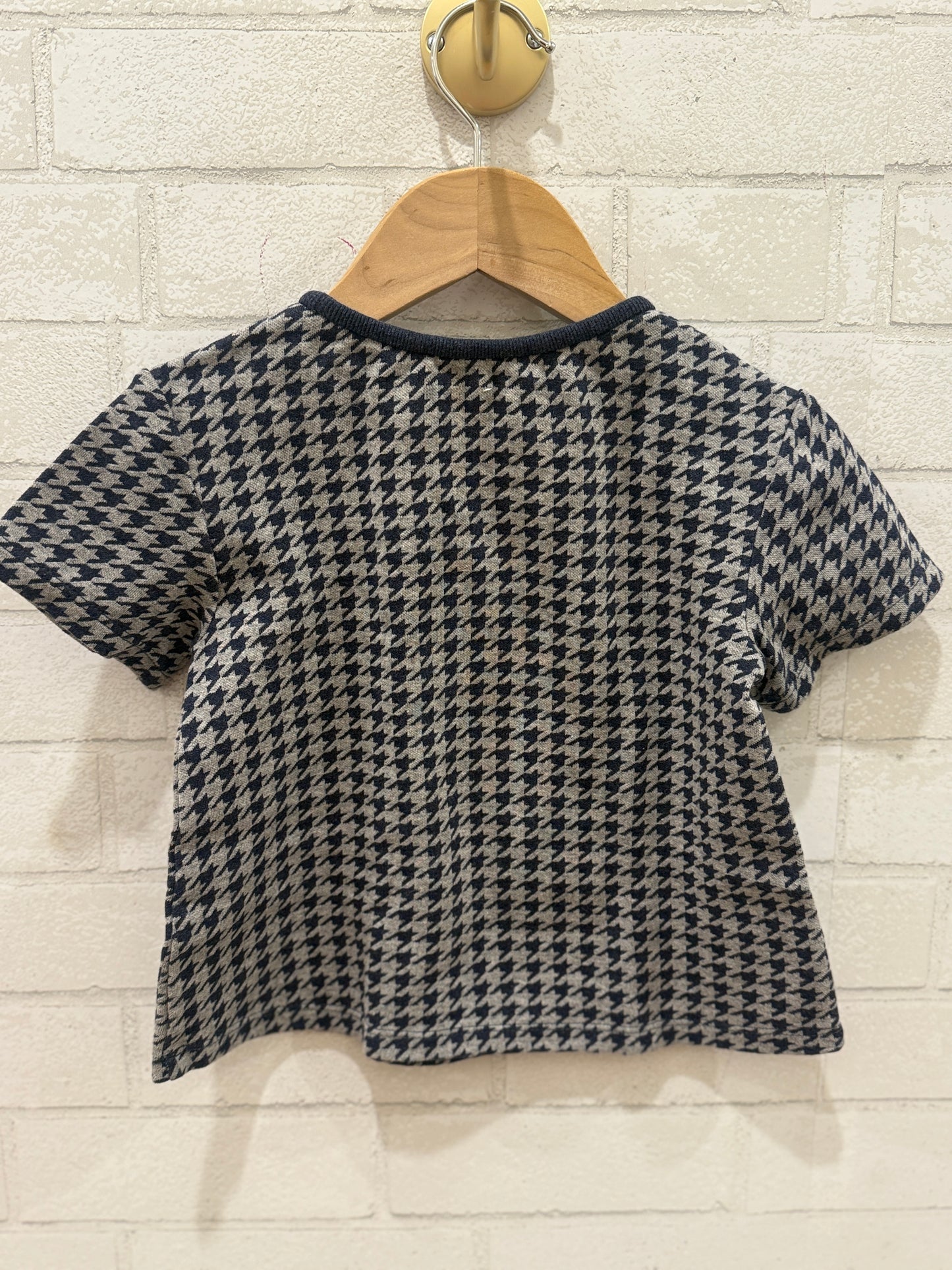 CHRISTIAN DIOR Houndstooth TShirt / 4Y