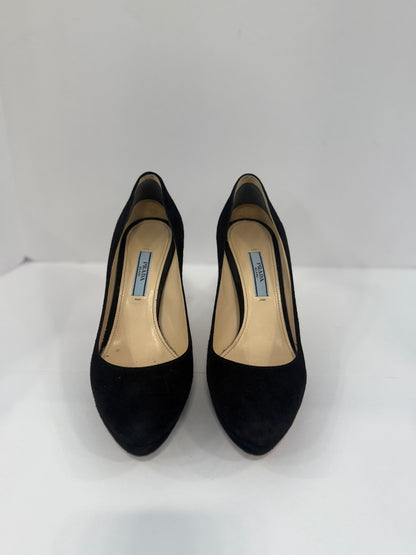 PRADA Platform Suede Pumps / US6-EU36.5