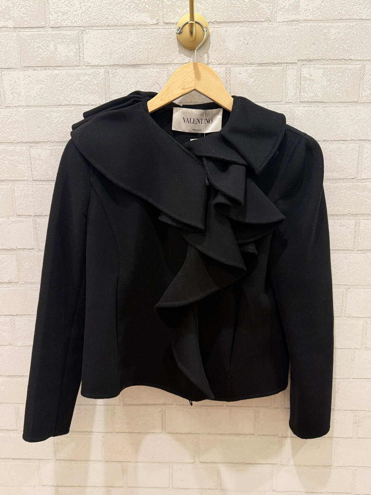 VALENTINO Ruffle Collar Jacket / S
