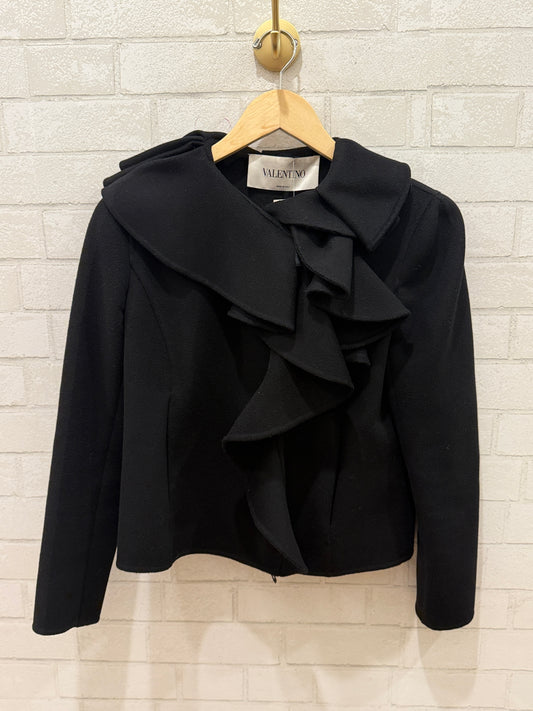 VALENTINO Ruffle Collar Jacket / S
