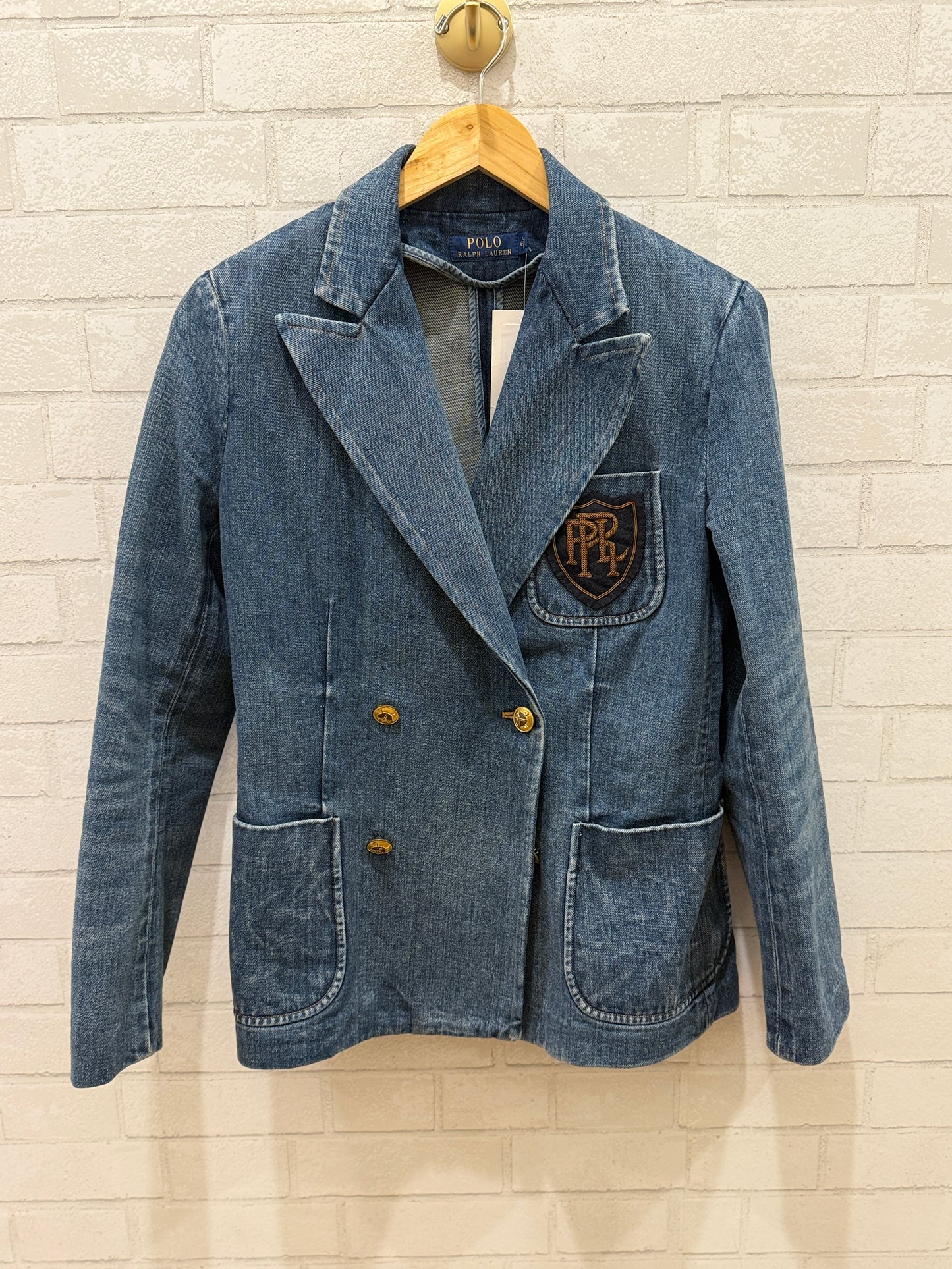 POLO RALPH LAUREN Denim Embroidered Logo Jacket / S-US6