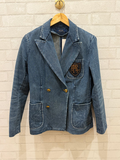 POLO RALPH LAUREN Denim Embroidered Logo Jacket / S-US6