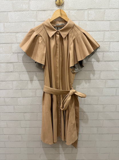 ALICE + OLIVIA Faux Leather Belted Dress SS / S-US6