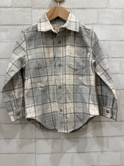 HOPE & HENRY Tartan Dress Shirt/ 5Y