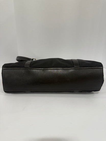 PRADA Vitello Trimmed Tessuto Easy Bag / OS